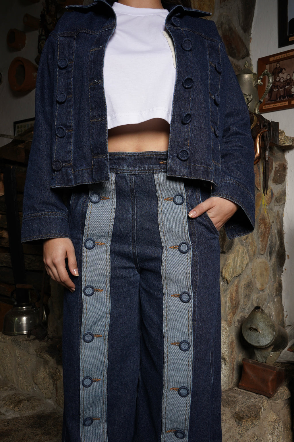 Jean  Femenino Botones Bruma